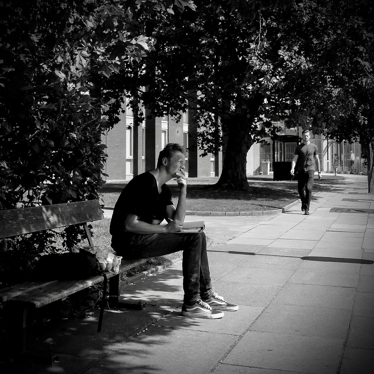 payne1703's tweet photo. My entry for #WexMondays is ‘Deep thought’ #streetphotography #blackandwhitephotography https://t.co/NLQkC6LxTZ