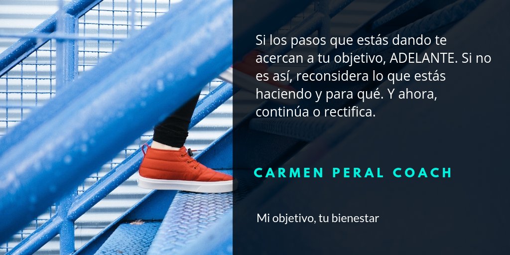 objetivobienest's tweet photo. Si los pasos que estás dando te acercan a tu objetivo ADELANTE y si no es así reconsidera lo que estás haciendo y para que. Y ahora, continúa o rectifica #carmenperalcoach #bienestarintegral #tucoach #objetivobienestar https://t.co/pWqCla5LmU