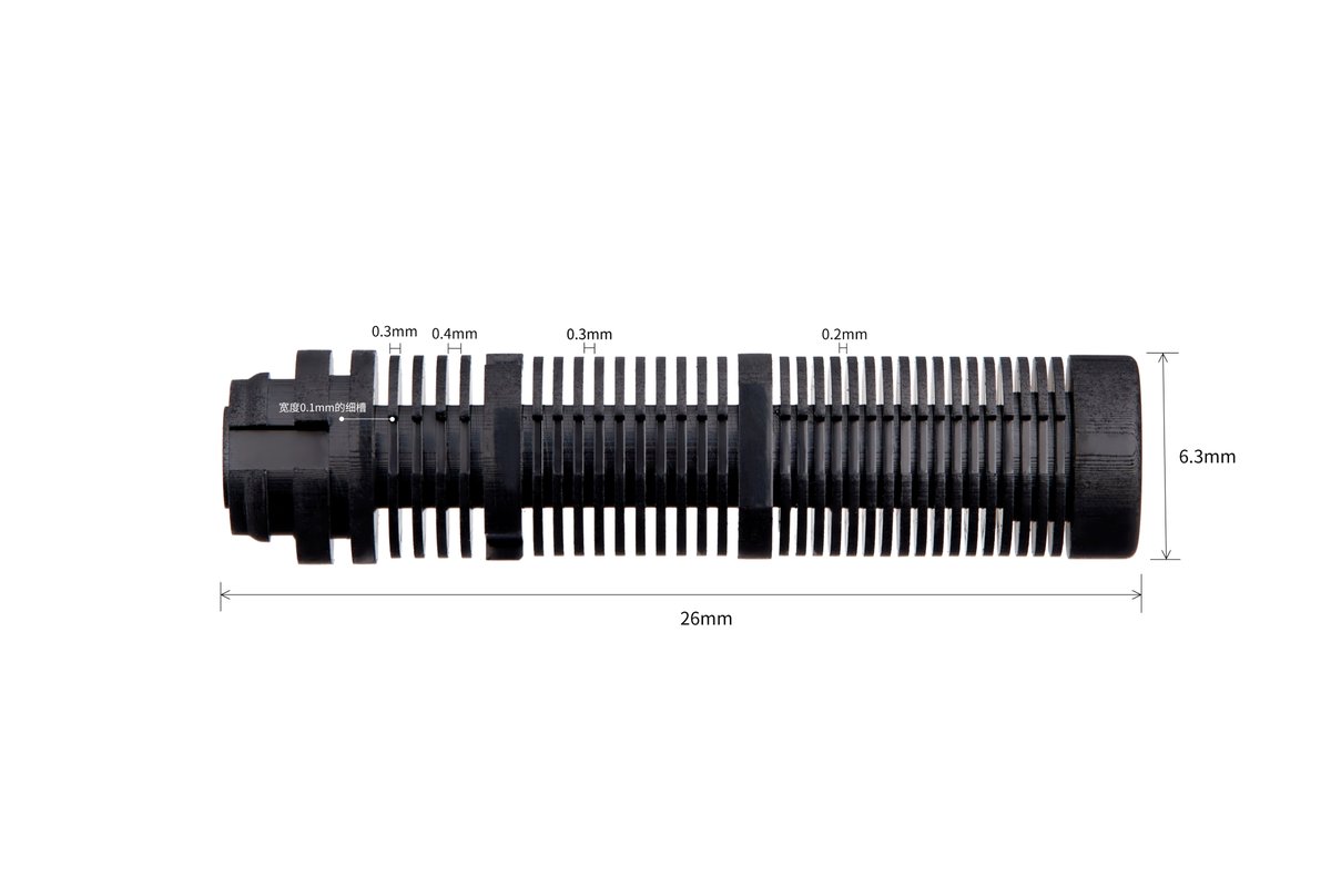 BmfLtd's tweet photo. Make-up pen core is our newly developed area in cosmetic 3D printing. We can print these complex structures including thin wall, mini groove, screw threads etc with the resolution of 10μm. The wall thickness is between 0.2mm-0.4mm and the spacing is 0.3mm. #3dprinting #BMF https://t.co/1zQaIywbvL