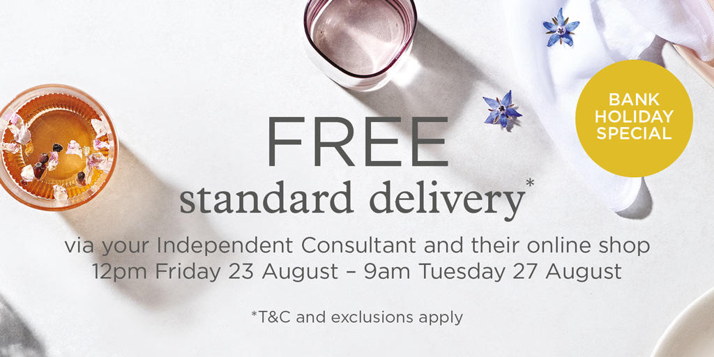 Only 24 hours left to get FREE P&amp;P on UK standard delivery! Go on: spoil yourself! Find your closest Independent Consultant here: fal.cn/33CYy
