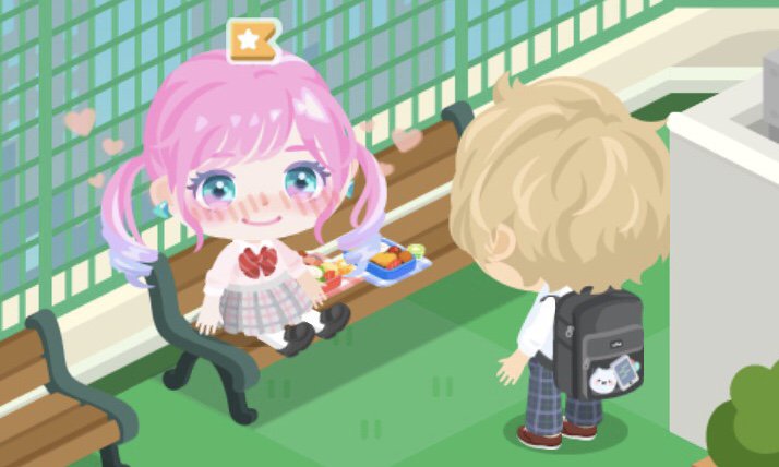 ピグパーティ ピグパ No Twitter 夏休みが終わっちゃう もっとデートしたかったなぁって言ったら 部活のお昼休みに会ってくれた クレア手作り弁当だよっ みんなはやり残したことない ピグパ ピグパーティ ピグパ民と繋がりたい