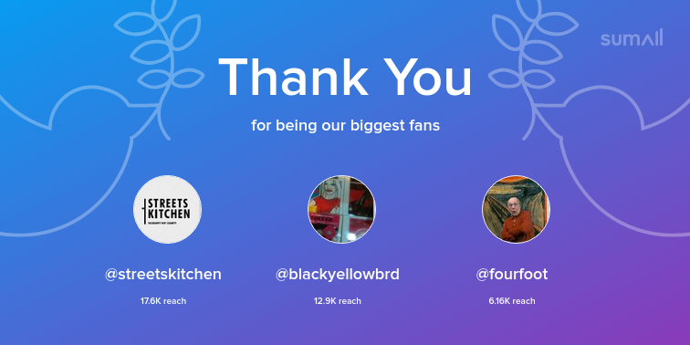 isbiltur1's tweet photo. Our biggest fans this week: streetskitchen, blackyellowbrd, fourfoot. Thank you! via https://t.co/hylQrUwo20 https://t.co/qmBavZLCeX