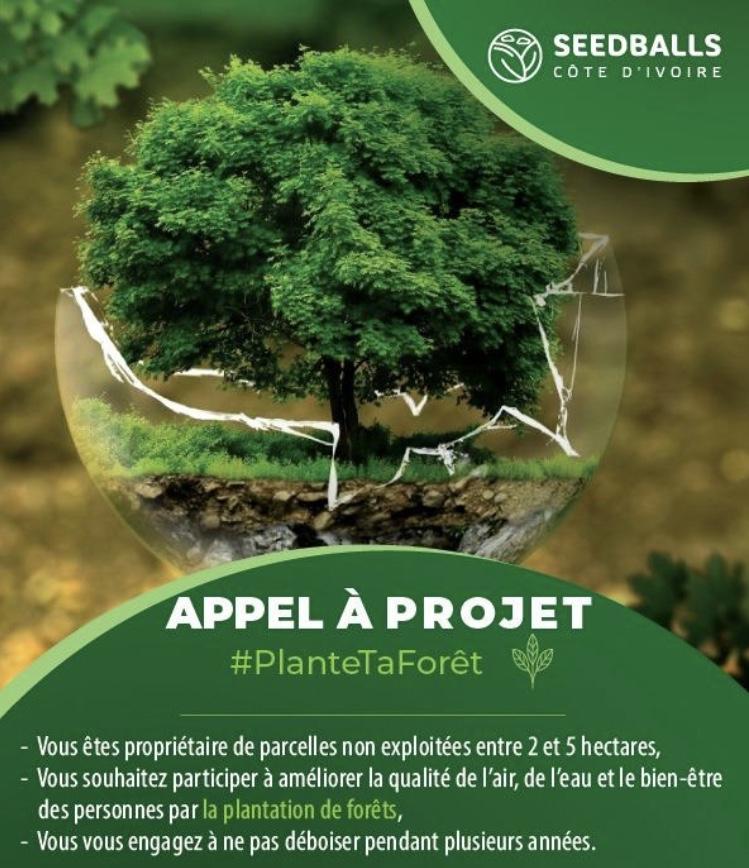 Sarah Traboulsi (DG de Seedballs Côte D'Ivoire) recherche des sites à reboiser. Si vous voulez créer des petites forêts dans votre village ou sur vos terres, vous pouvez faire parvenir un mail à sarah@seedballsci.com 
Passe le message à ton voisin
#PlanteTaForêt avec #SeedballsCI