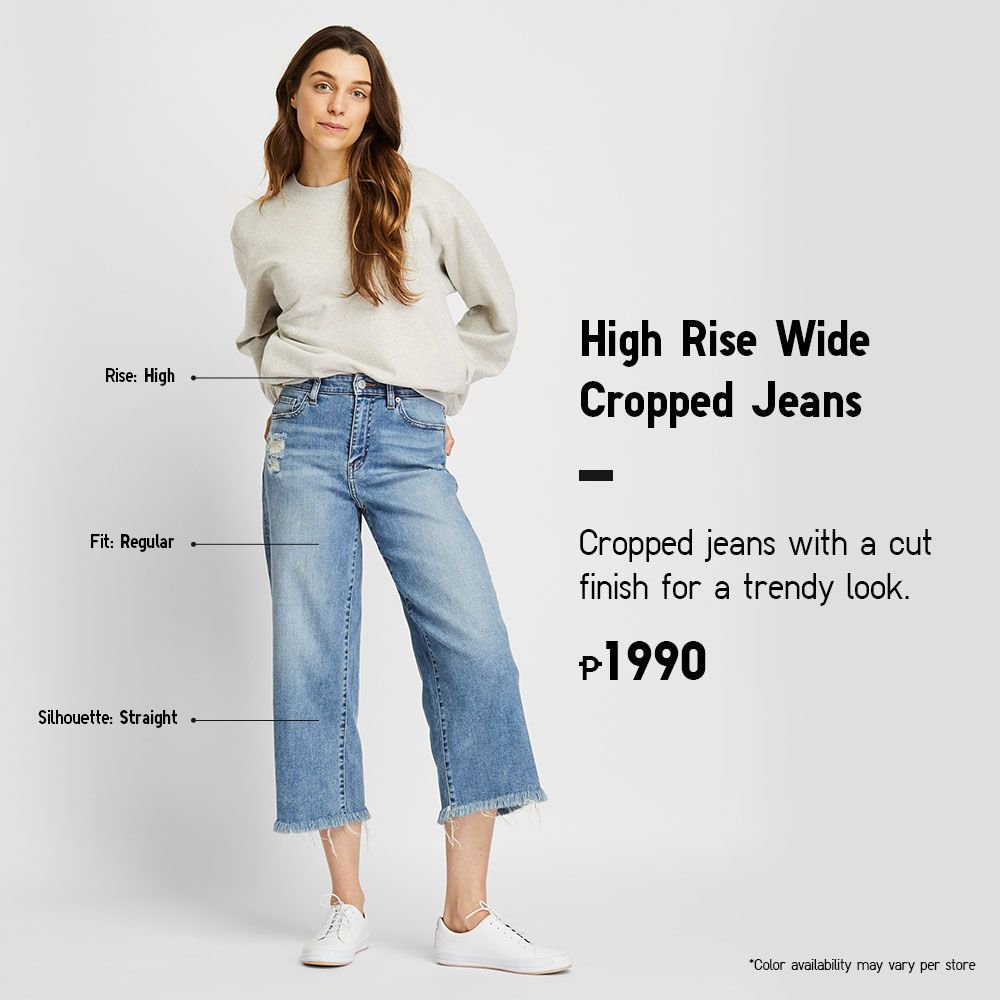 uniqlo high rise wide jeans