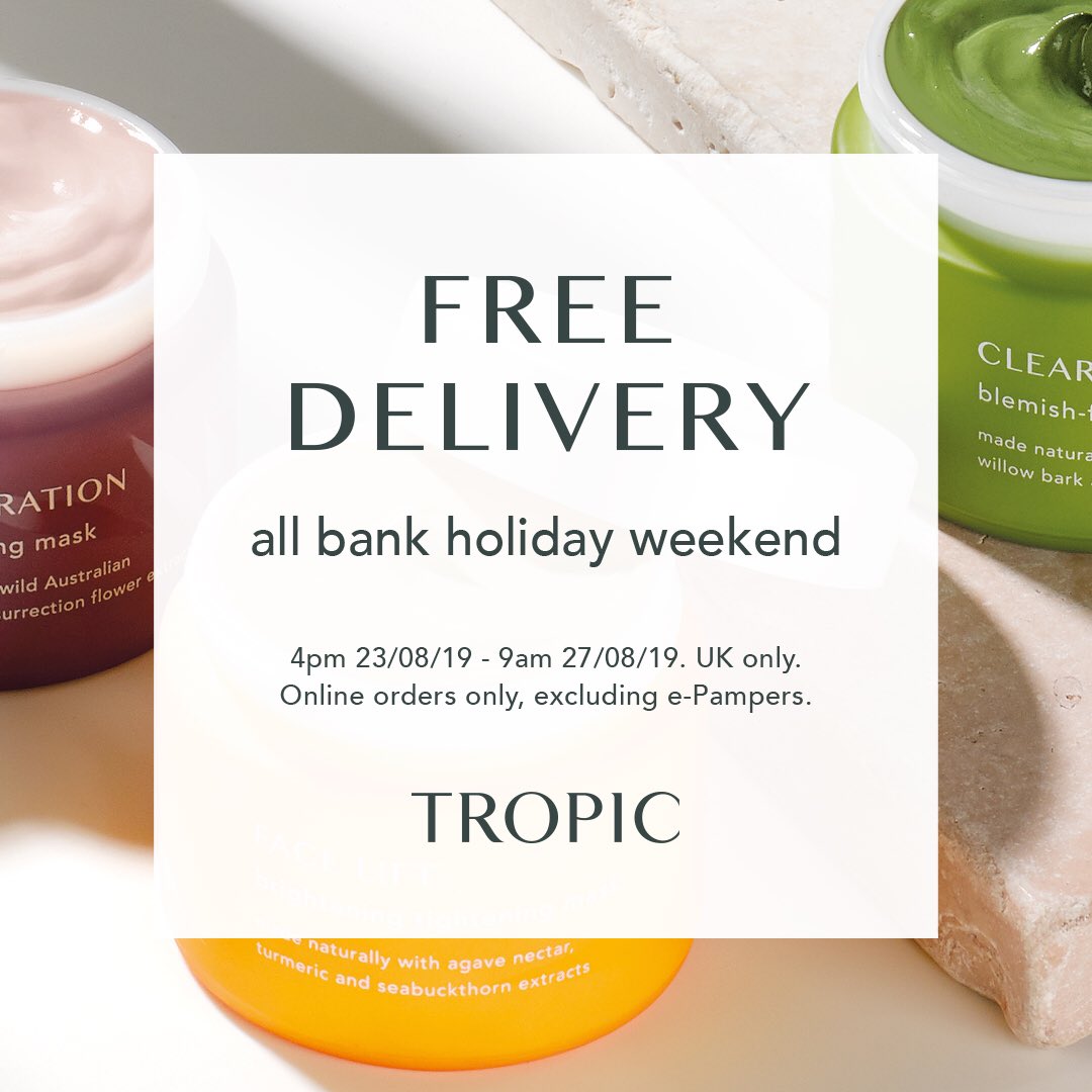 Run out of your favourite Tropic products? Order from carolinetropic.co.uk today and get free delivery! What will you choose?
