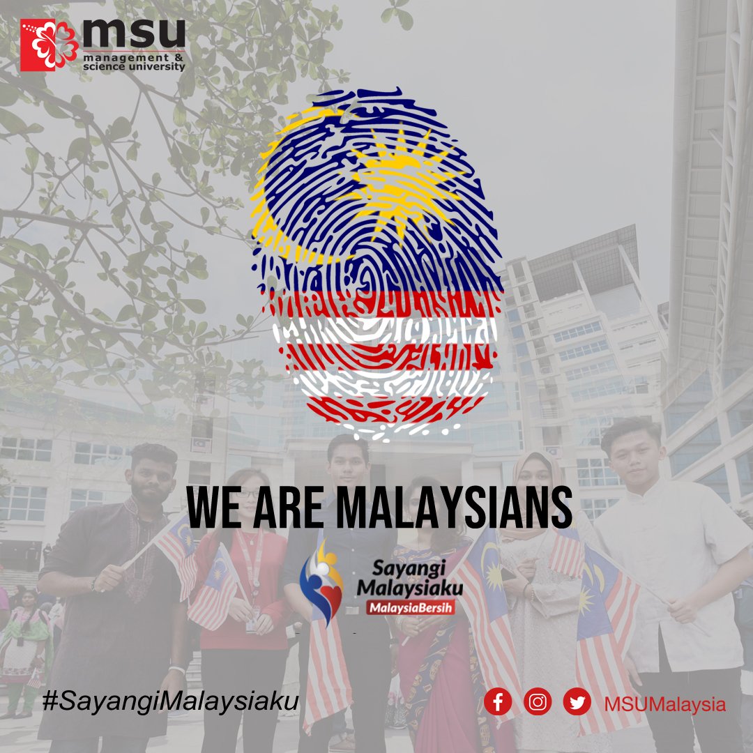 MSUmalaysia's tweet photo. Hey, #MSUrians getting ready for Merdeka Celebration? Regardless of skin color, race and religion, let us unite as one because we are all Malaysians!

#SayangiMalaysiaku
#MSUmalaysia
#go2MSU🌺
https://t.co/CIknXfgZVB https://t.co/iwQUrQFT9G