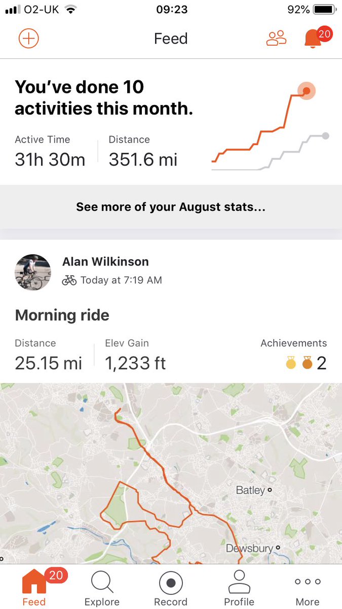 alanwilkinson27's tweet image. Day 26 #gbfc19 After a couple of days off the bike, early morning 25 miles today, which takes my personal total to 351.6 miles for the month. Personal goal is to hit 400 in August @BFA_UK @FranchiseCentre