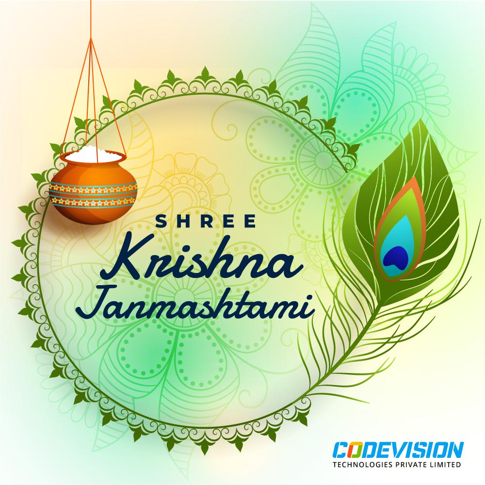 COD3VISION's tweet image. May Lord Krishna always bless you with happiness, love, and peace. #CodeVision family wish you a very happy and prosperous #Janmashtami!