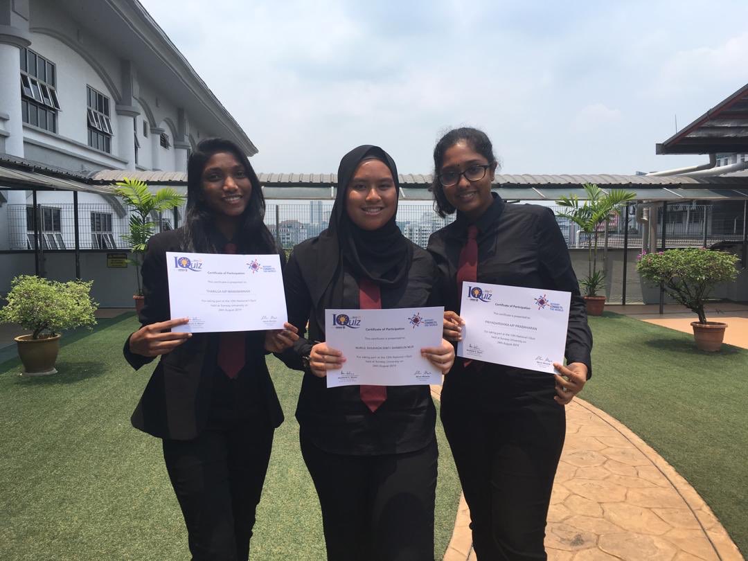 InteractSMKSU's tweet photo. 24/8/19 - 4 teams represented SMK Subang Utama at the National I-Quiz Challenge today. We would like to congratulate team ‘Hugh Janos’ on winning 4th place 👏🏽🥳! Thank you those who participated and we hope u guys had fun :) https://t.co/KUYWARbYbx