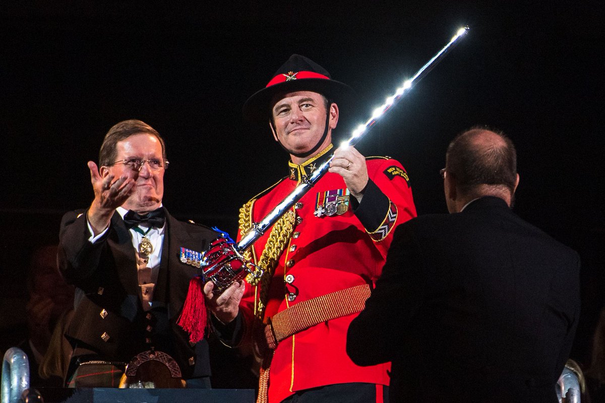EdinburghTattoo's tweet photo. Many congratulations to @NZArmyBand, our 2019 Pooley Sword winners. Very well deserved! #EdinTattoo #Kaleidoscope2019 https://t.co/yacg8HkVlI