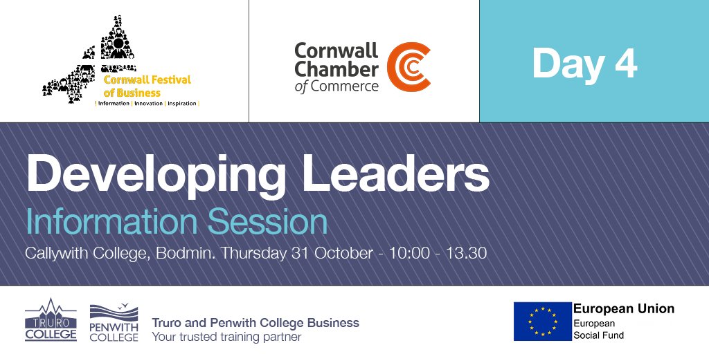 Find out how your business could benefit from Developing Leaders. @TruroBusiness will provide you with useful insights into their leadership &amp; management courses. cornwallfestivalofbusiness.co.uk/event/developi…