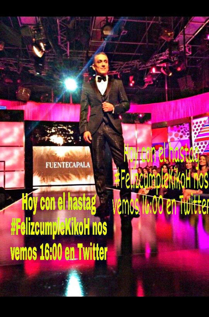 FanKikoh's tweet photo. Hoy a las 16:00 os espero con #FelizcumpleKikoH @Kiko_Hernandez @salvameoficial 😉😊 https://t.co/44wrAjSLQx