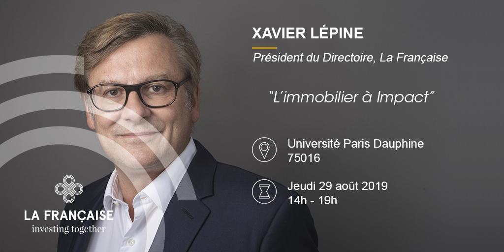 [#InvestissementResponsable] Rendez-vous jeudi à 18h30 pour l'intervention de <a href="/xavier_lepine/">Xavier Lépine</a> à l'#UeAM sur la thématique "L'#immobilier à impact"
➡️Pour en savoir plus : lfgrou.pe/aZiNgO