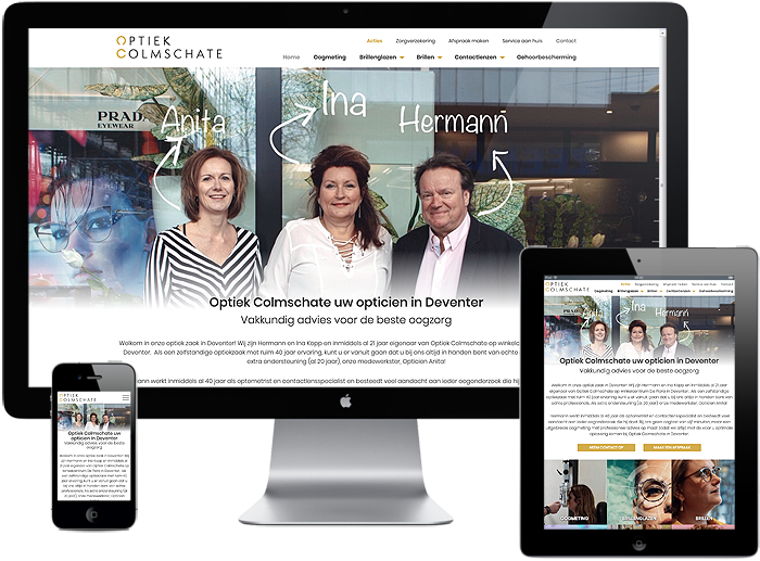 Bekijk de nieuwe website van Optiek Colmschate op optiekcolmschate.nl

Na een aantal jaren van fijne samenwerking, is nu samen een compleet nieuwe website ontworpen/gemaakt.
Ook online is Optiek Colmschate nu weer helemaal van deze tijd.

#cmsmadesimple