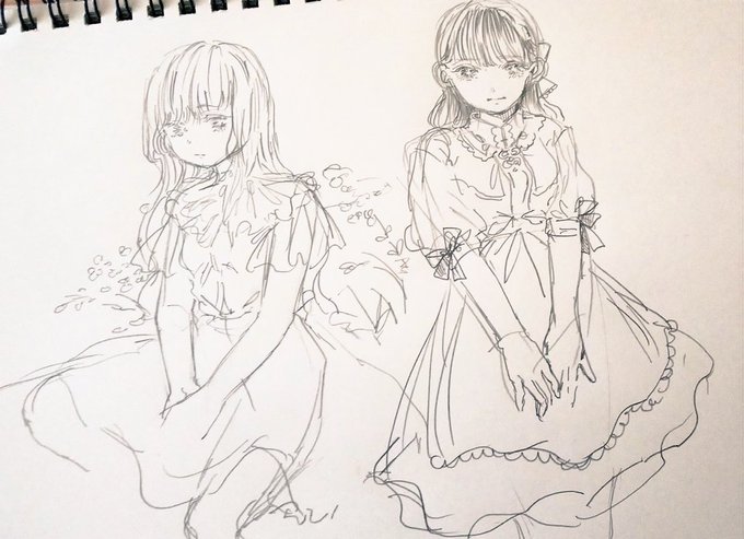 今日はアナログで落書きしてました～ 