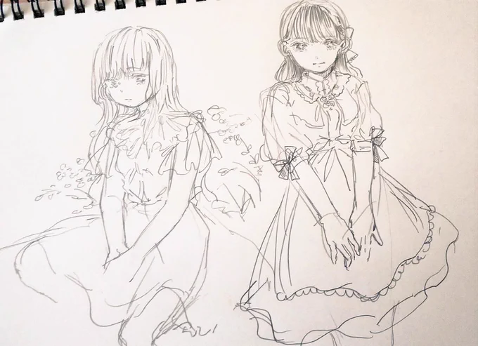 今日はアナログで落書きしてました～ 