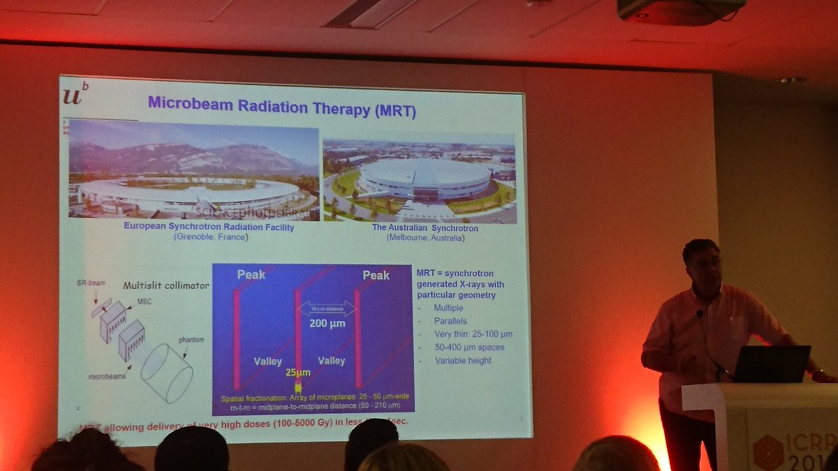 mckelvey_kelly's tweet photo. Valentin Djonov: #Microbeam therapy to increase vessel permeability for drug delivery. We still need to consider differences in dose and biological effects of microbeams vs conventional fields. #ICRR2019 @BillWalshLab @KollingINST @Sydney_Vital @TBCGBrainCancer https://t.co/gMlCr7gTMg