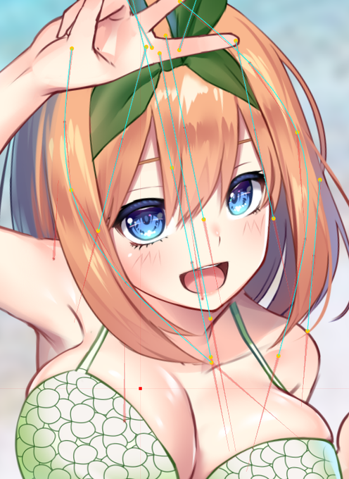 黒結(くろゆい)🔞宣伝垢さんがTwitterに投稿した中野四葉(五等分の花嫁)のイラスト。