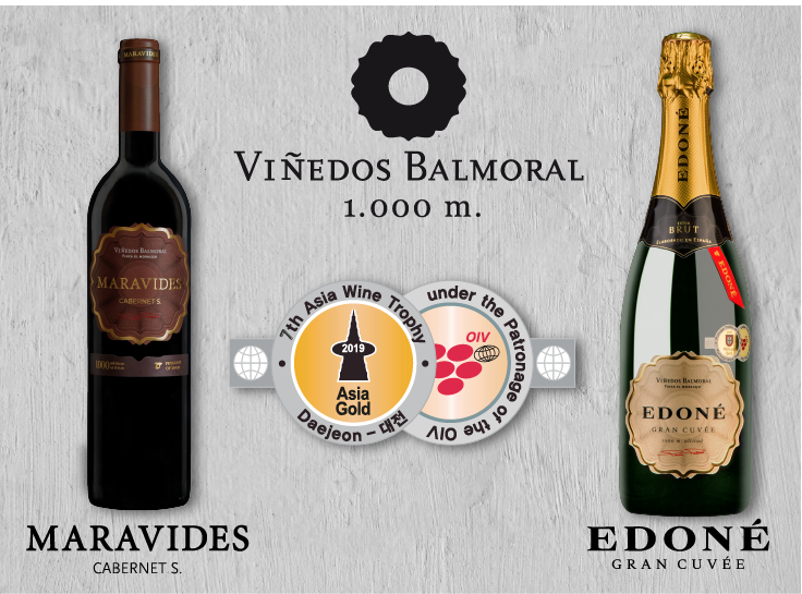 En #BodegasBalmoral estamos de enhorabuena. Hemos tenido el honor de recibir dos Medallas de Oro en #AsiaWineTrophy. Han sido premiados nuestros vinos: #Maravides Cabernet S. 2017 y #Edoné Gran Cuvée 2015. Muchas gracias! #wine #vino #espumoso #vineyard #winelovers #winetrophy