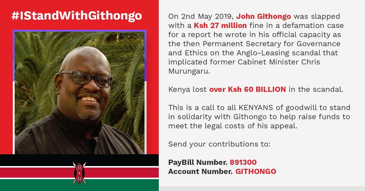 Maskani254's tweet photo. Update on John Githongo case.
Stay granted. Case conference on Nairobi Civil Appeal No. 404 of 2019 within the first two weeks of September. Hearing of the appeal in October.
Githongo appealed on 16 grounds.
#IstandWithGithongo https://t.co/bSPU8LufRF