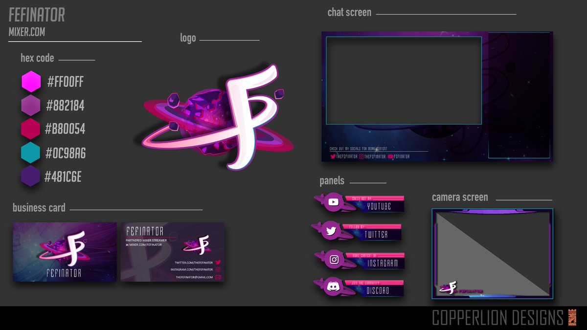 CopperLionArt's tweet photo. Some stuff for @TheFefinator on Mixer 👍💜 https://t.co/pMaO989QTT