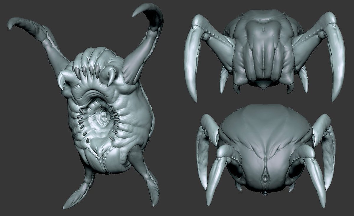 RogerPerez3D's tweet photo. Headcrab block out from this weekend, about an 1hr.
#retrogasm2019 #retrogasm #gameart #halflife #headcrab #gordonfreeman #zbrush https://t.co/ZN9ggHmlzp