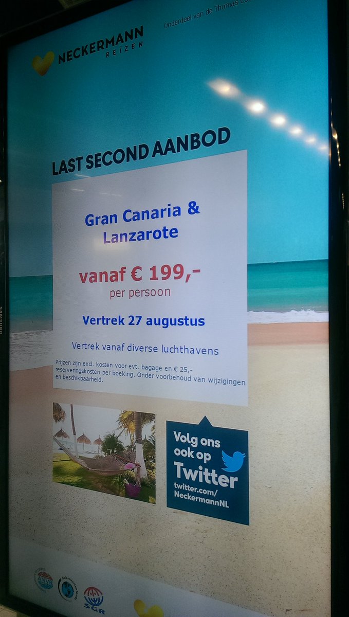 #Dagactie #LastSecond Retourvlucht #GranCanaria #Lanzarote en nog veel meer neckermann.nl/last-minutes/l…
