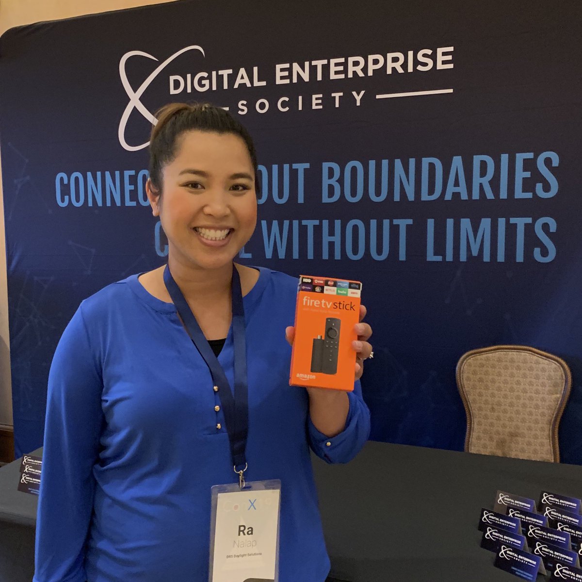We’re at <a href="/ipxhq/">IpX - Institute for Process Excellence</a>’s #ConX19 and giving away some great prizes. Ra was already a big winner this morning. Stop by, putt for prizes and learn more about Digital Enteprise Society.