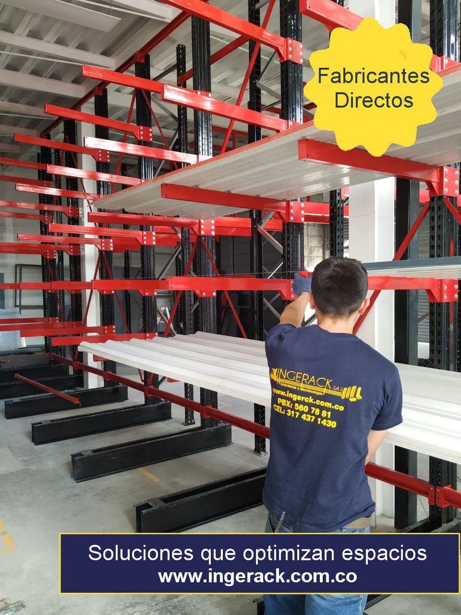 ingerack_sas's tweet photo. Rack #Cantilever y #Mezzanine
Damos solución a sus necesidades de almacenamiento, le asesoramos!
Somos fabricantes directos, cobertura Nacional!
PBX (031) 5607881 Whattsapp 317 4371430
https://t.co/apxlh9i8Ot #Estanterias #EstanteriaIndustrial #EstanteriaMetalica #Rack #Industria https://t.co/aYEtlUDzmP