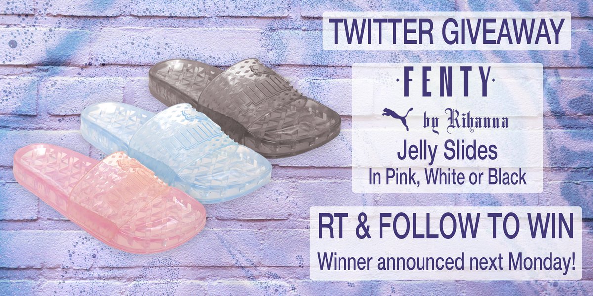 unitextiles's tweet photo. #Puma Womens #Fenty By #Rihanna Jelly #Slides #Giveaway! #Follow &amp; RT to #win! Ends 02/09 #competition #prize #compers #contest #prizes #comping #prizedraw #MondayMotivation https://t.co/3XF2R6heOO
