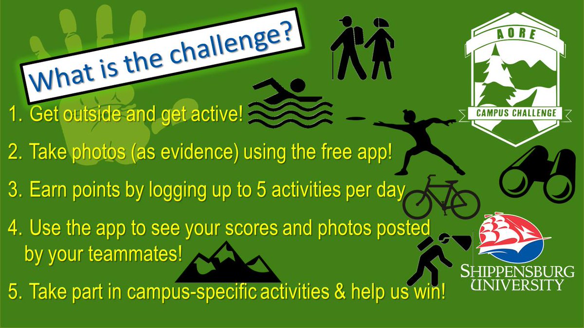 T minus 8 days to Pre-Registration for the AORE Campus Challenge... Are you ready <a href="/shippensburgU/">Shippensburg University</a>?