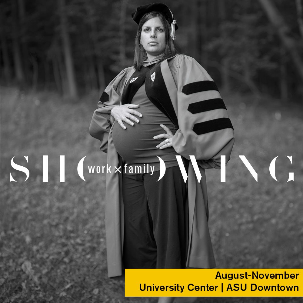 asuhealth's tweet photo. Experience “Showing (work x family)”, a 28-foot, six-screen photography exhibition with an original soundscape that explores the balance of work and family. Now through November in the University Center at the Downtown campus. Open during #PHXfirstfriday https://t.co/mDAGBwTMDa https://t.co/JDZEaLOWM3