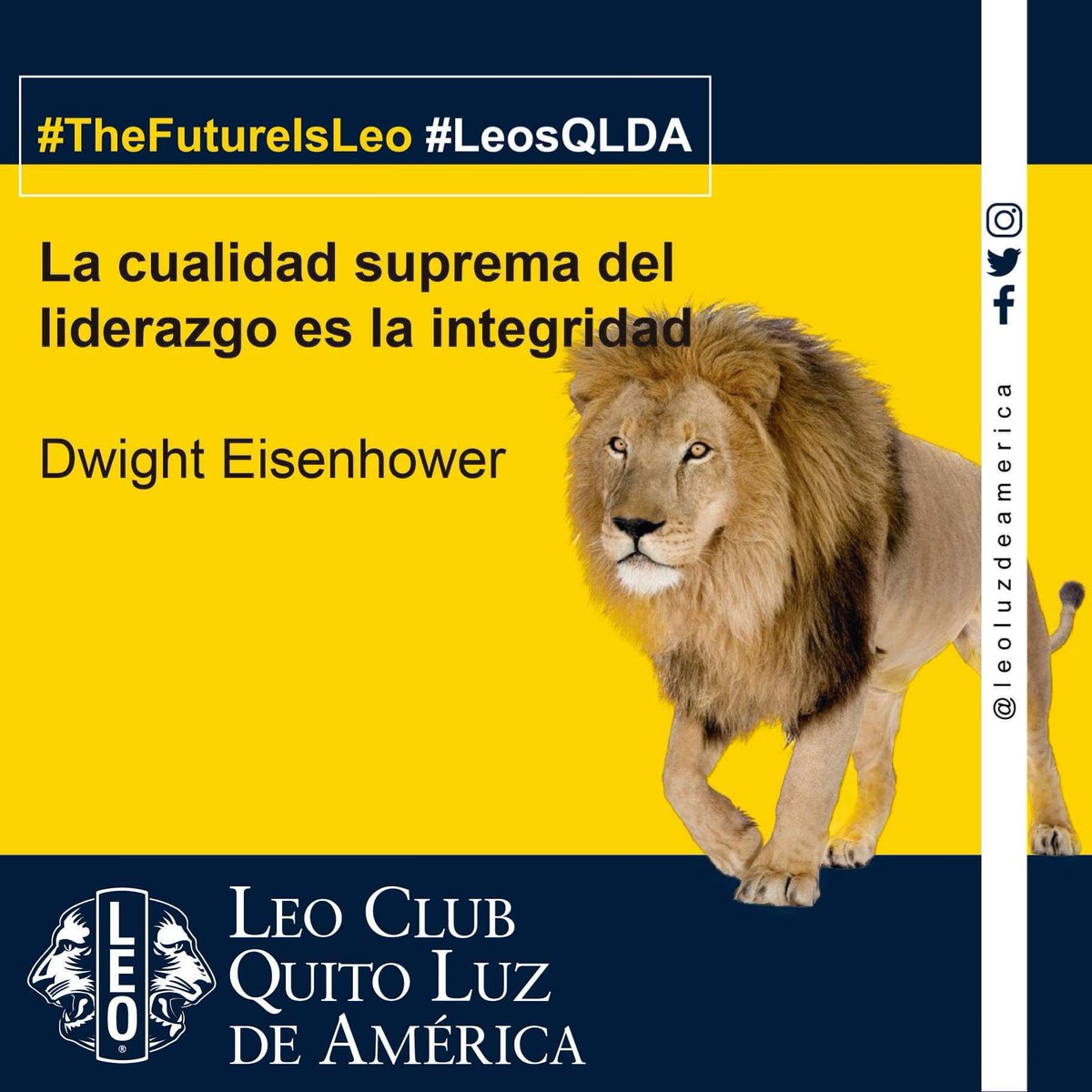LeoLuzDeAmerica's tweet photo. Los Clubes LEO somos una escuela de #Liderazgo a través de proyectos de servicio social, emprendemos acciones encaminadas a formar personas capaces de cambiar la realidad de la sociedad #TheFutureIsLeo #LeosQLDA https://t.co/0OgMrj7YNO