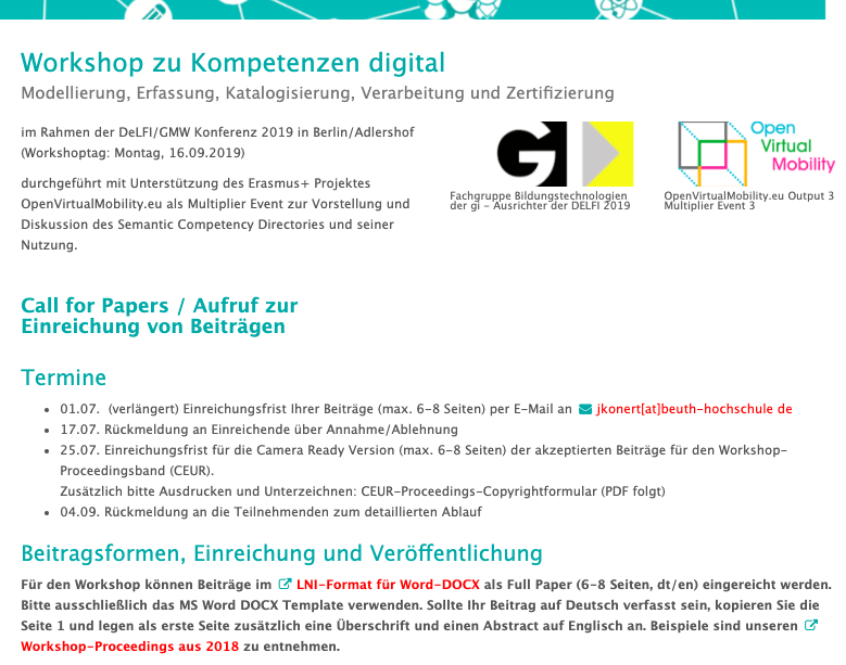 mediendidaktik's tweet photo. Einladung zum Workshop "Kompetenzen digital" auf der #DeLFI2019 #DeLFI19 am Montag, 16.09: https://t.co/6pdQngd5wE Wir freuen uns auf den Austausch! cc @jkwebtec https://t.co/LXse1n94qL