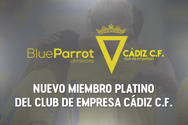 Cadiz_CF's tweet photo. #ClubDeEmpresas Hoy damos la bienvenida a #BlueParrotOffShore, ¡nuevo miembro de nuestro Club de Empresa Platino! https://t.co/XeeL6dO6WR