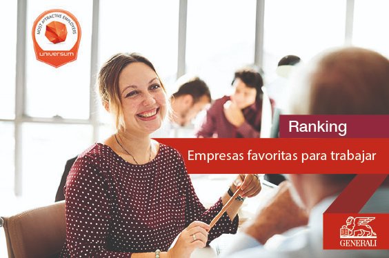 generalies_jobs's tweet photo. ¿Sabías que, según el ranking anual #UniversumES, @GENERALI_es es la empresa elegida por los estudiantes de informática como su compañía favorita para trabajar dentro del sector seguros? ¡Estamos muy orgullosos! @UniversumGlobal https://t.co/mIHupaBTz7