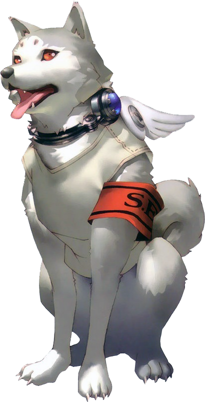 Morolian's tweet photo. Des chiens de Megaten :) #JourneeMondialeDuChien 
🐶 Pascal - chien du héros de SMT qui deviendra Cerberus après fusion
🐩 Koromaru - le chien de Persona 3
🐕 Inugami et Hellhound - des démons canins https://t.co/w5wxDO0wYC
