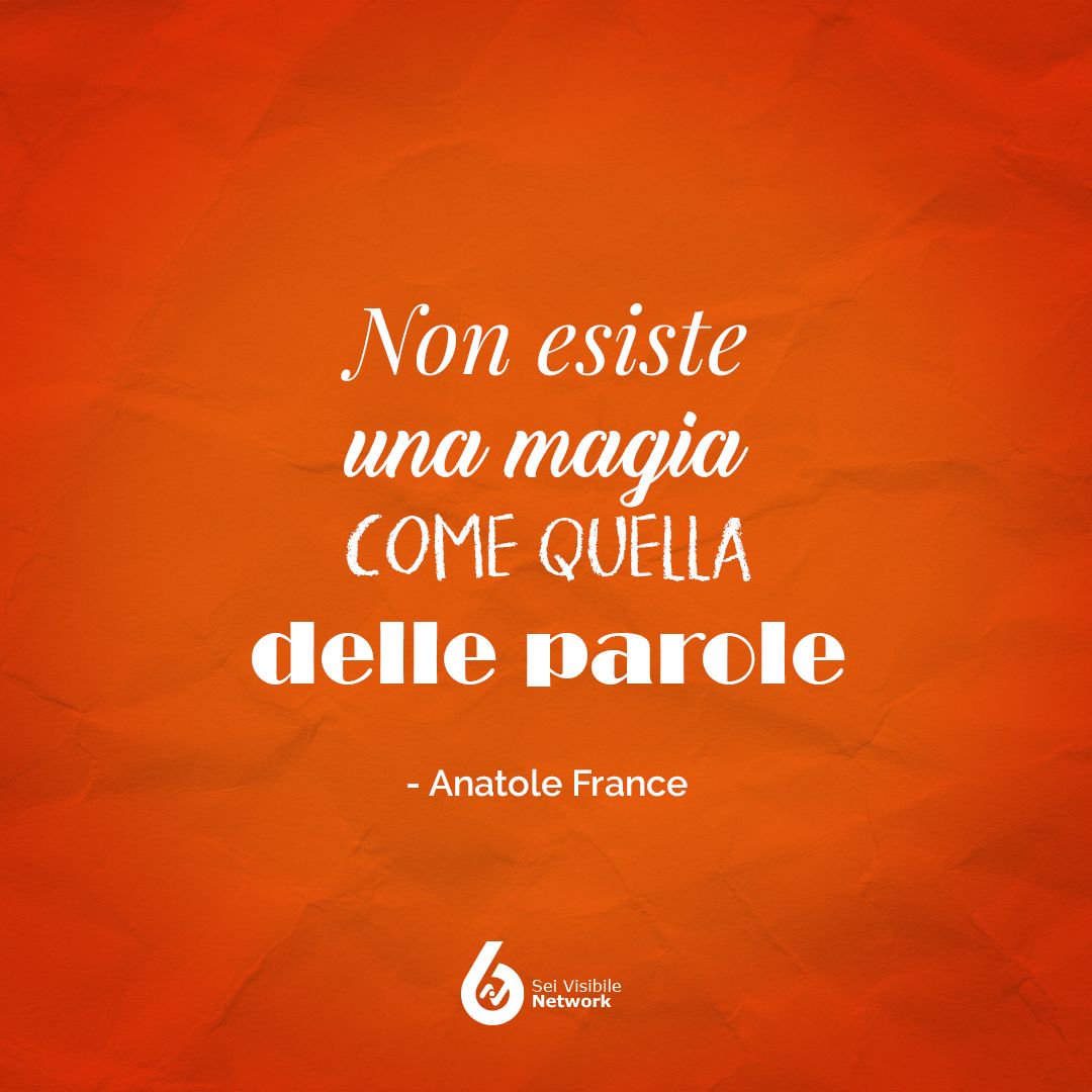 6Visibile's tweet photo. Se ben usata, la parola crea una magia unica🔤

Per una perfetta strategia di #ContentMarketing affidati a dei professionisti: contattaci subito 👉

#6visibile #marketingquote #MondayMotivation https://t.co/J7nA4JZof1