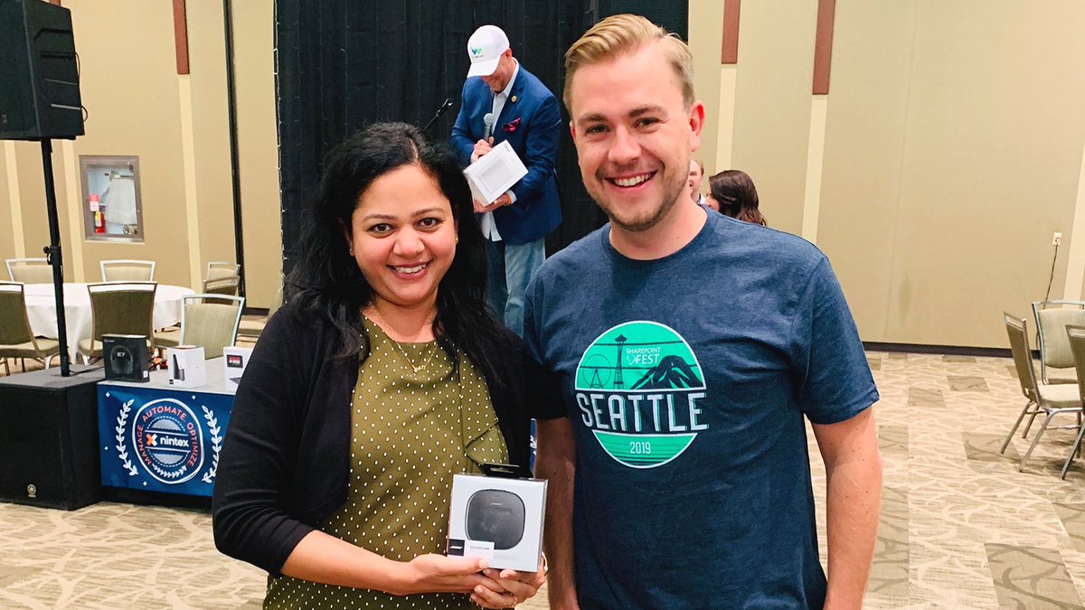 Solutions2Share's tweet photo. Congrats to the winner of our raffle prize at #SPFestSea!
@SharePointFest https://t.co/5d2Ylq9fUx