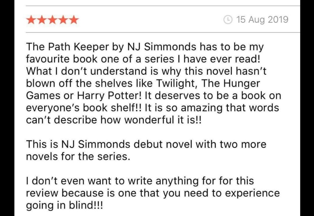 NJSimmondsbooks's tweet photo. I never ever read reviews, but I do love it when friends screen grab and show me beauties like this one.
I'm sooo excited to see what people make of the sequel next year 😬🥰
#thepathkeeper #BookReview #goodreads https://t.co/RUnHHL9FWD