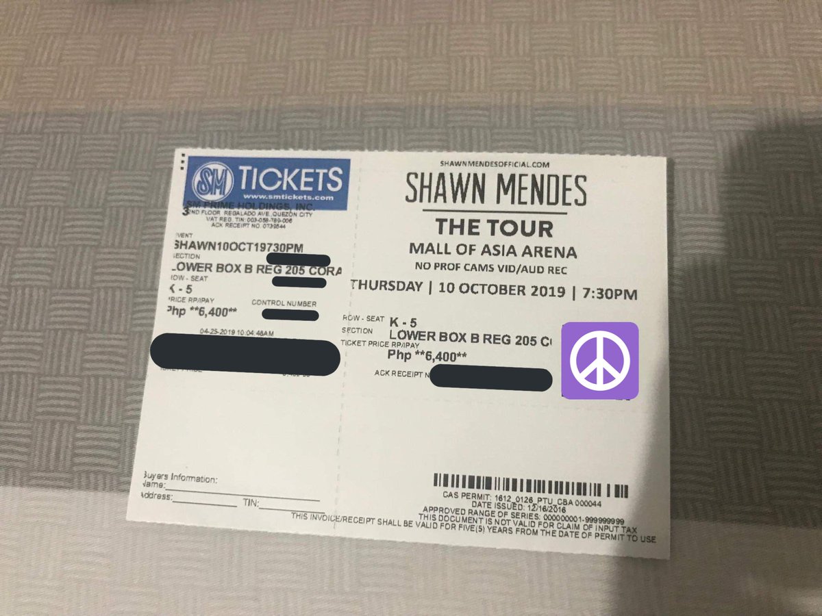 khaiIatorres's tweet photo. Hi selling my 2 tickets of shawn mendes the tour
-Lower b regular section 205
-Sadly, due to class schedule me and my friend wont be able to come 
#ShawnMendesTheTourPH https://t.co/VkgRn8nwcr