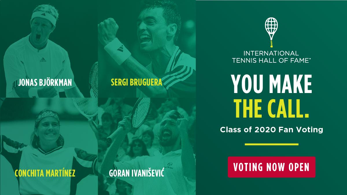 TennisHalloFame's tweet photo. Who do you want to see become a Hall of Famer?
 
Make your voice heard! Fan Voting for the ITHF Class of 2020 is now open! 🗳️

Vote today on https://t.co/g5rHn2wjms 
#ITHFVote ✅🎾 https://t.co/g656Jx1IvV