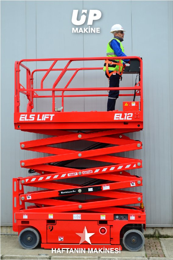 HAFTANIN MAKİNESİ; ELS Lift EL12!
12 m Çalışma Yüksekliği
1 m Yatay Erişim
1.14 m Platform Genişliği