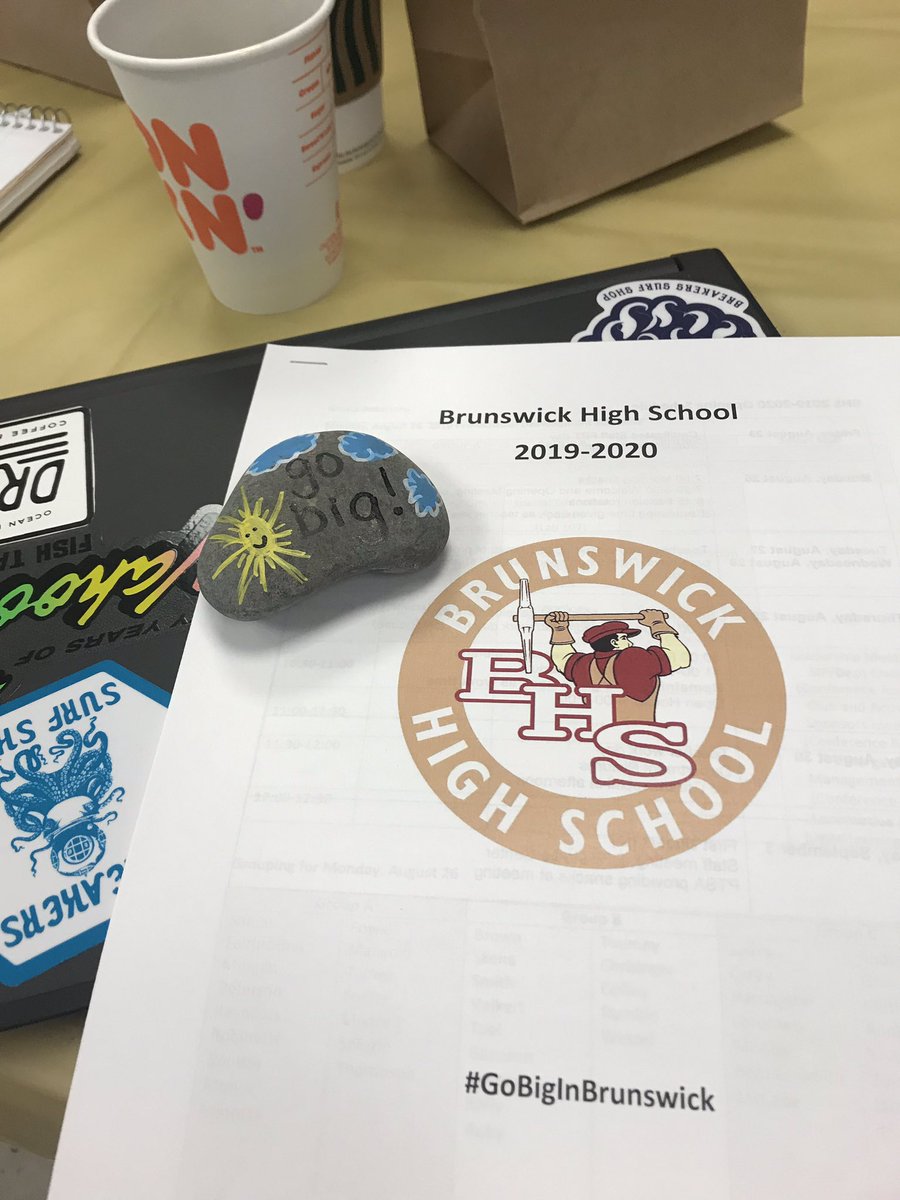 Starting the 2019-20 school year! Thanks for the rock <a href="/SBittner07/">Stephanie Bittner</a> #GoBigInBrunswick