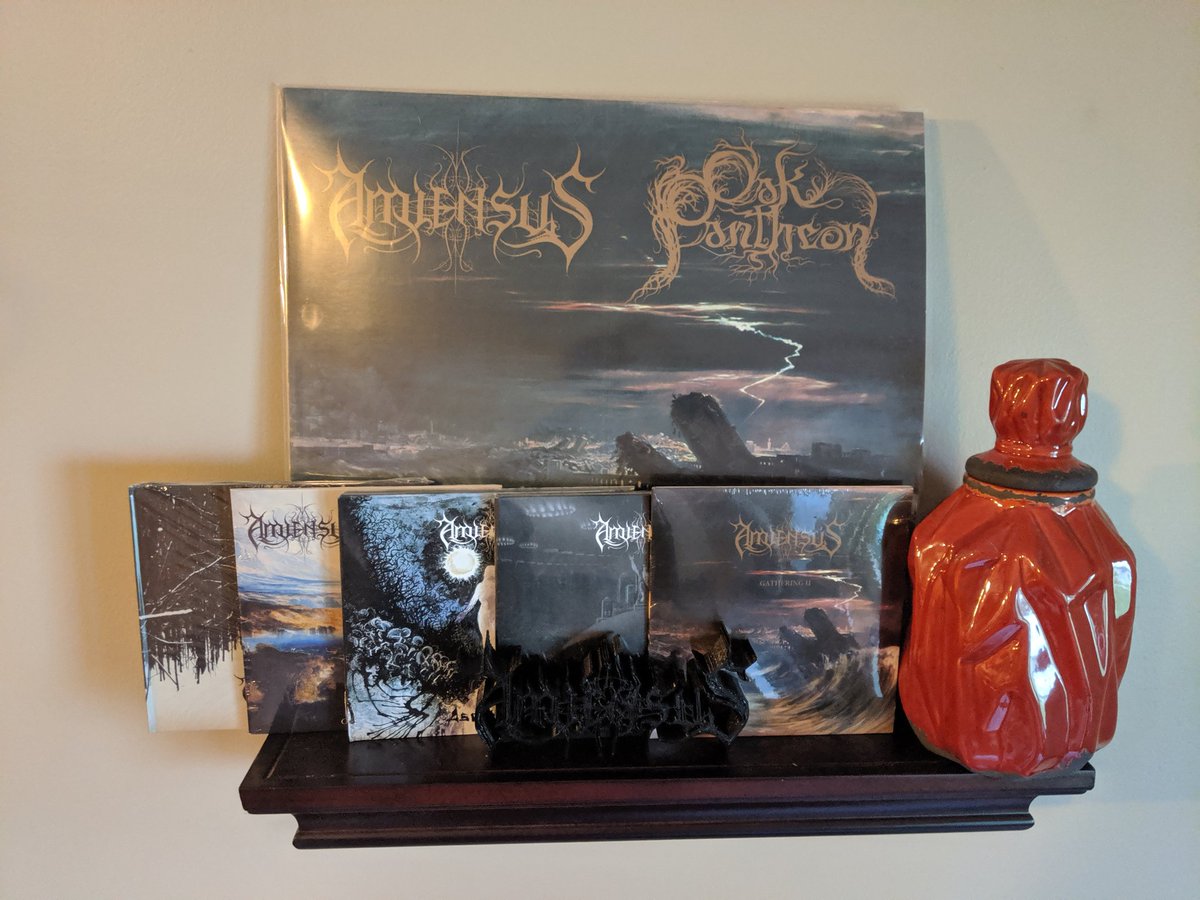 AmiensusMn's tweet photo. Will have all of these releases for sale at the show Friday in Green Bay, WI. (Ashes of our former band members not included in purchases under 20$) #amiensus #restoration #gathering #ascension #allpathsleadtodeath #gathering2 https://t.co/qZ21gjTGkG