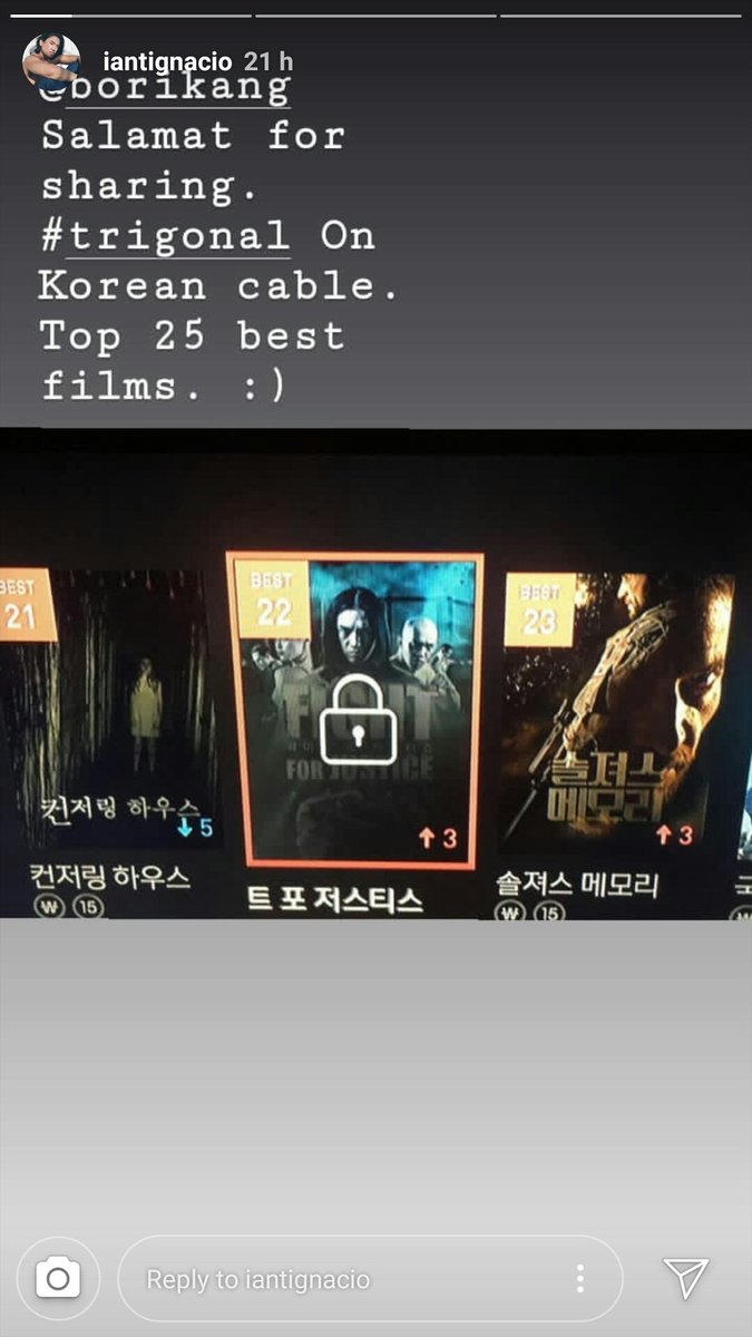 CybeRhians's tweet photo. #TheTrigonal is 22nd best film on Korean cable! ๐
๐ท: iantignacio https://t.co/sbLX4eroSB