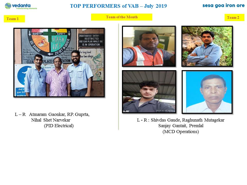 V_I_S_L's tweet photo. CONGRATULATIONS to the #WinnersAtWork - Value Added Business; Employee Accolades - July 2019 ! #Vedanta #SesaGoaIronOre 
@VedantaLimited https://t.co/padODFHmv5
