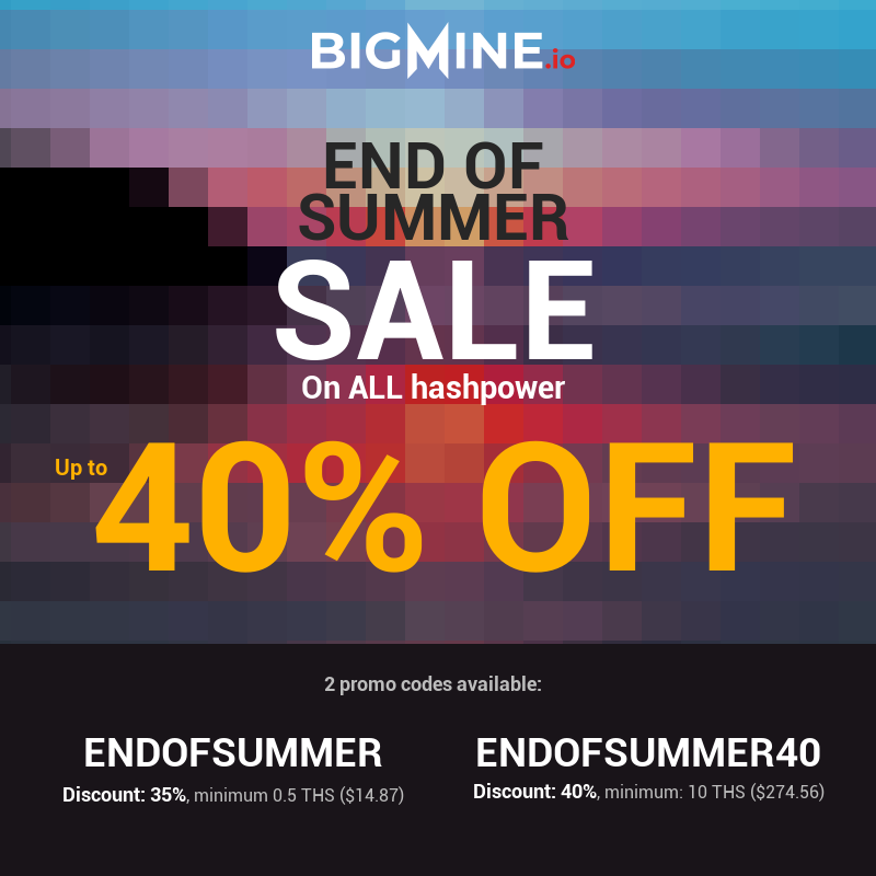 BIGMINE_io's tweet photo. The summer is ending. We have a BIG offer that will make you feel better about it! #cloudmining https://t.co/9oVbvkQ3Eq