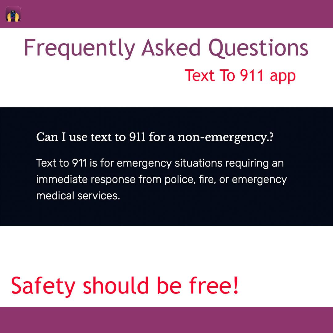 TextTo911's tweet photo. The #FAQ series, S1E3! Feel free to ask any questions about the Text To 911 app in the comment section.
Download Text To 911 on Google Play or App Store for free!
#comments #textto911 #textto911app #textto911twitter https://t.co/anWGeQFoJY