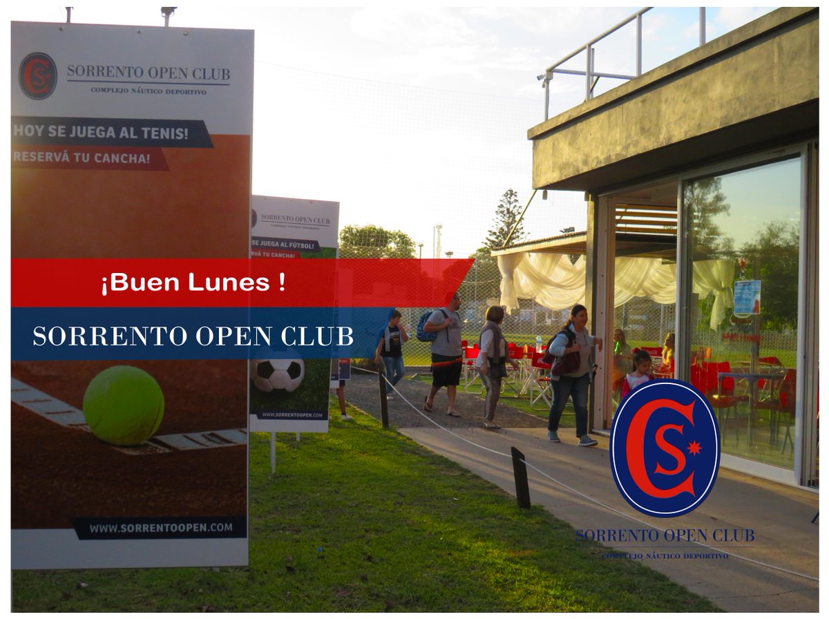 🏑🎾️⚽️Empezamos la semana con todo para vos !
¡Buen Lunes !
-----------------------------------------
⚓️#Sorrentoopenclub
341 6 41 6000 | 454 5269
🏡José Hernández 831-Rosario